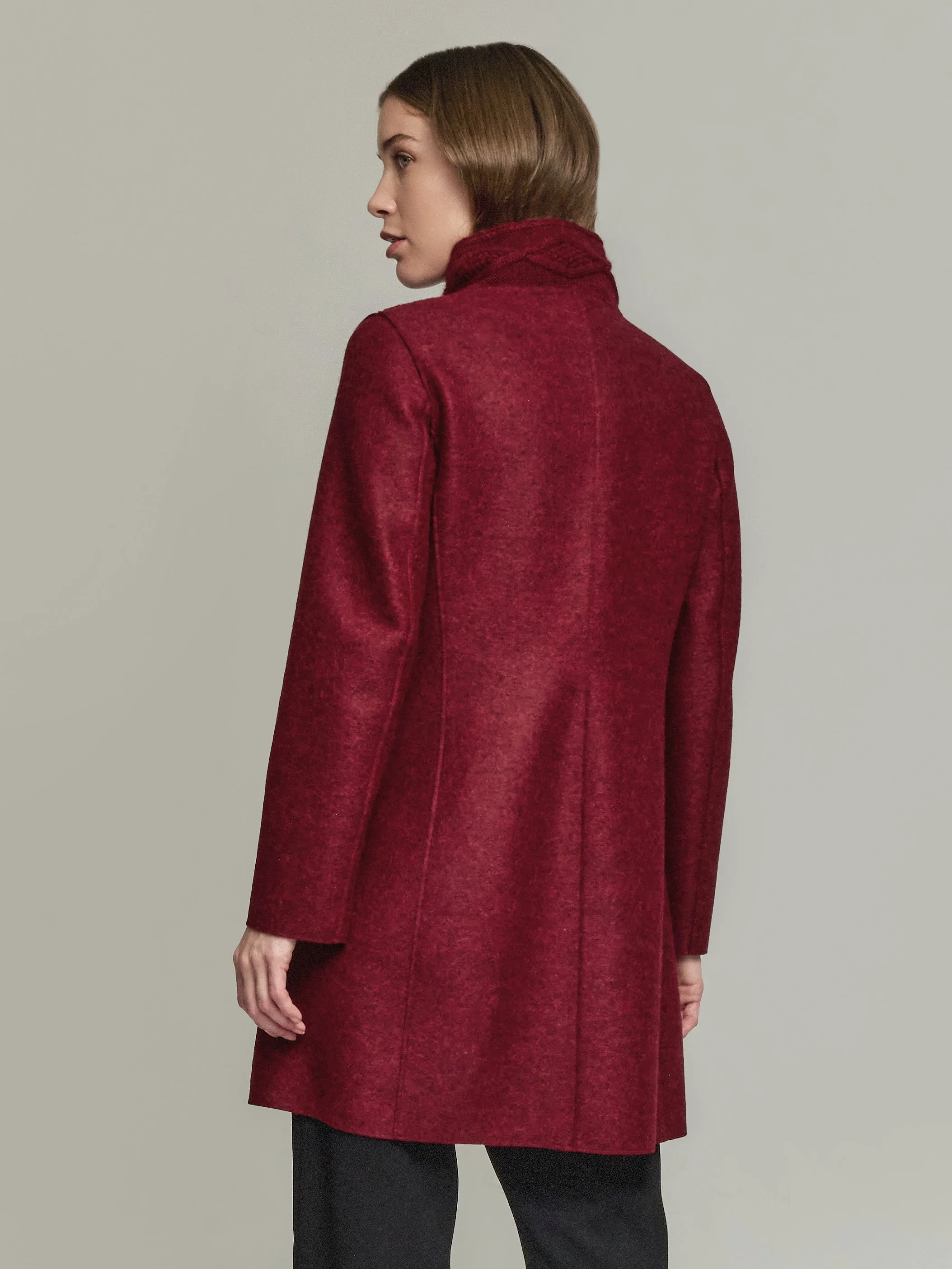 Yoko Coat Alpaca Color Red