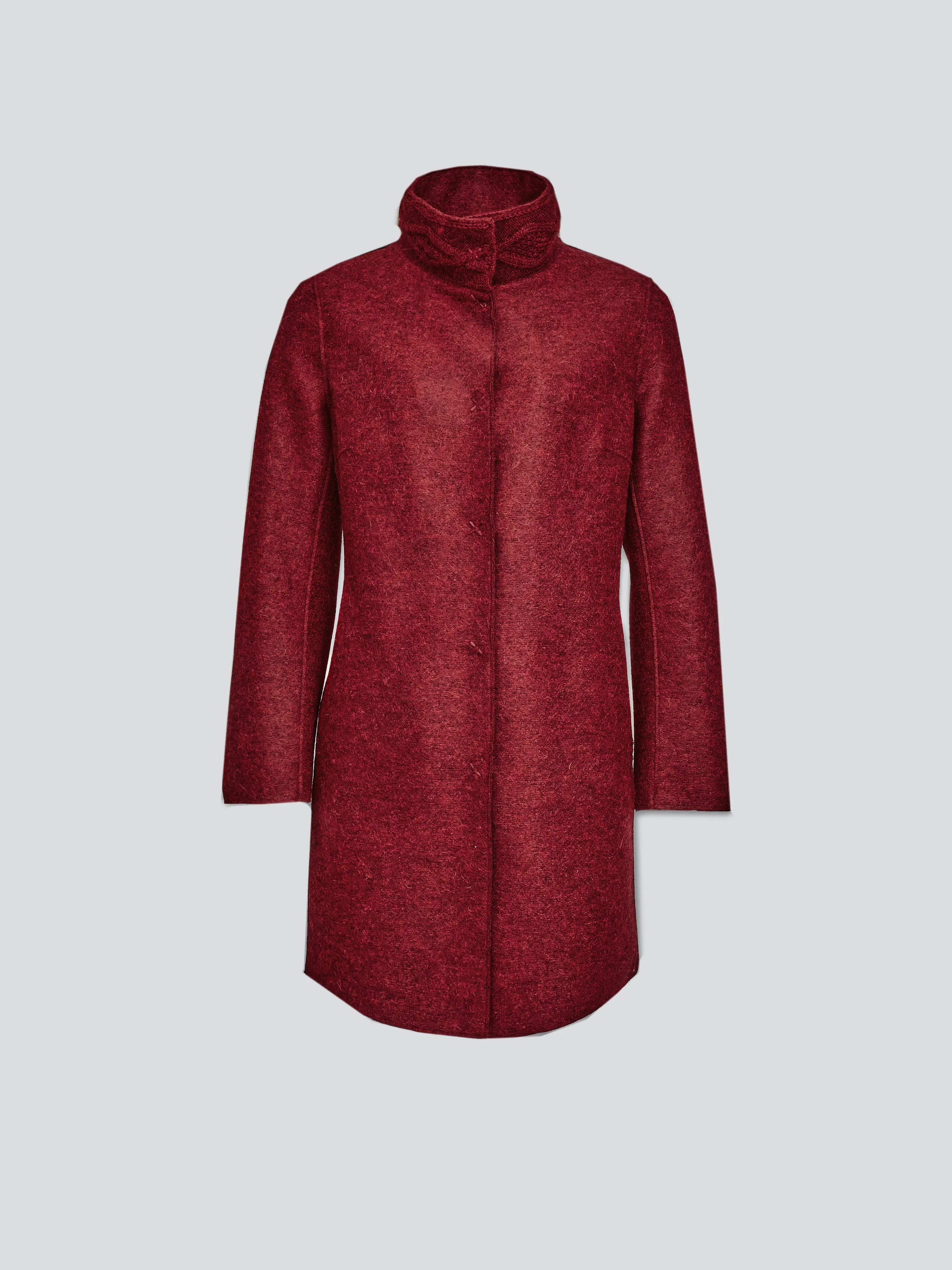 Yoko Coat Alpaca Color Red