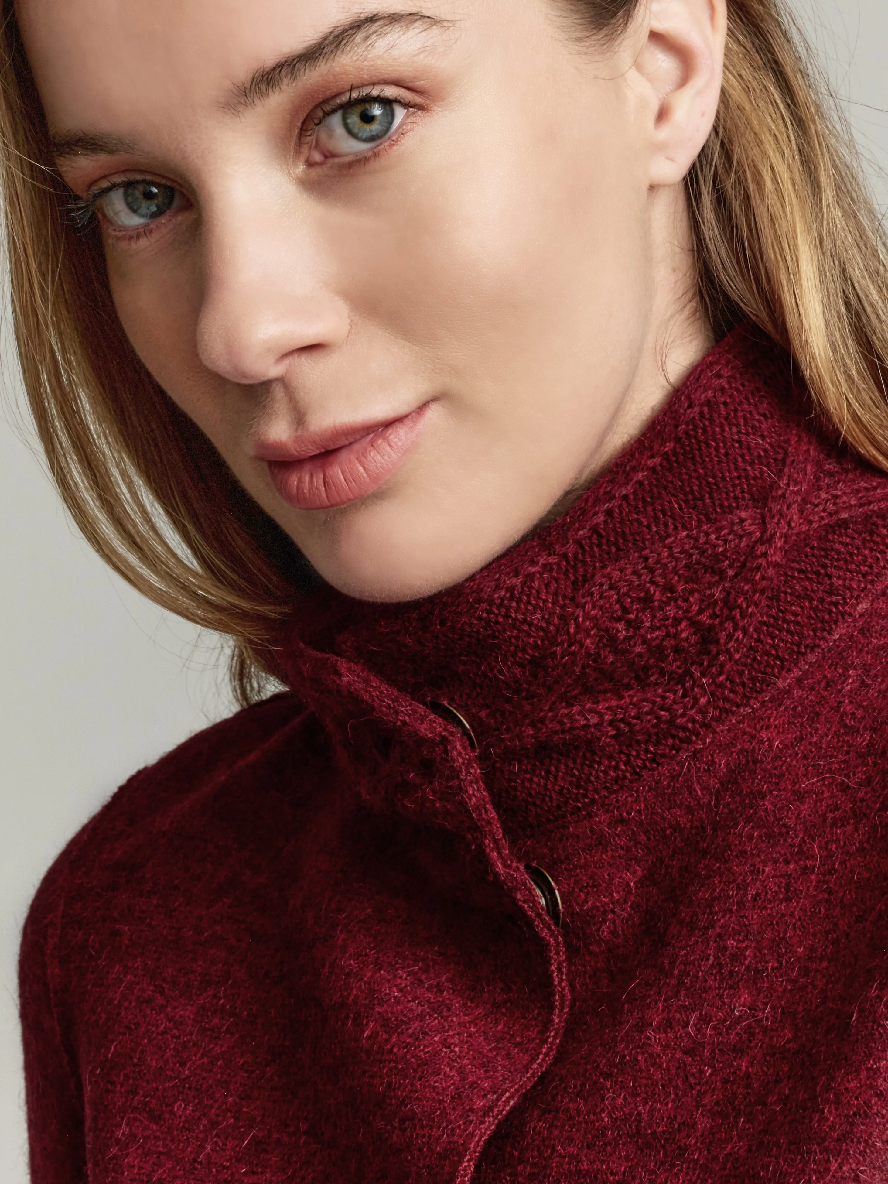 Yoko Coat Alpaca Color Red